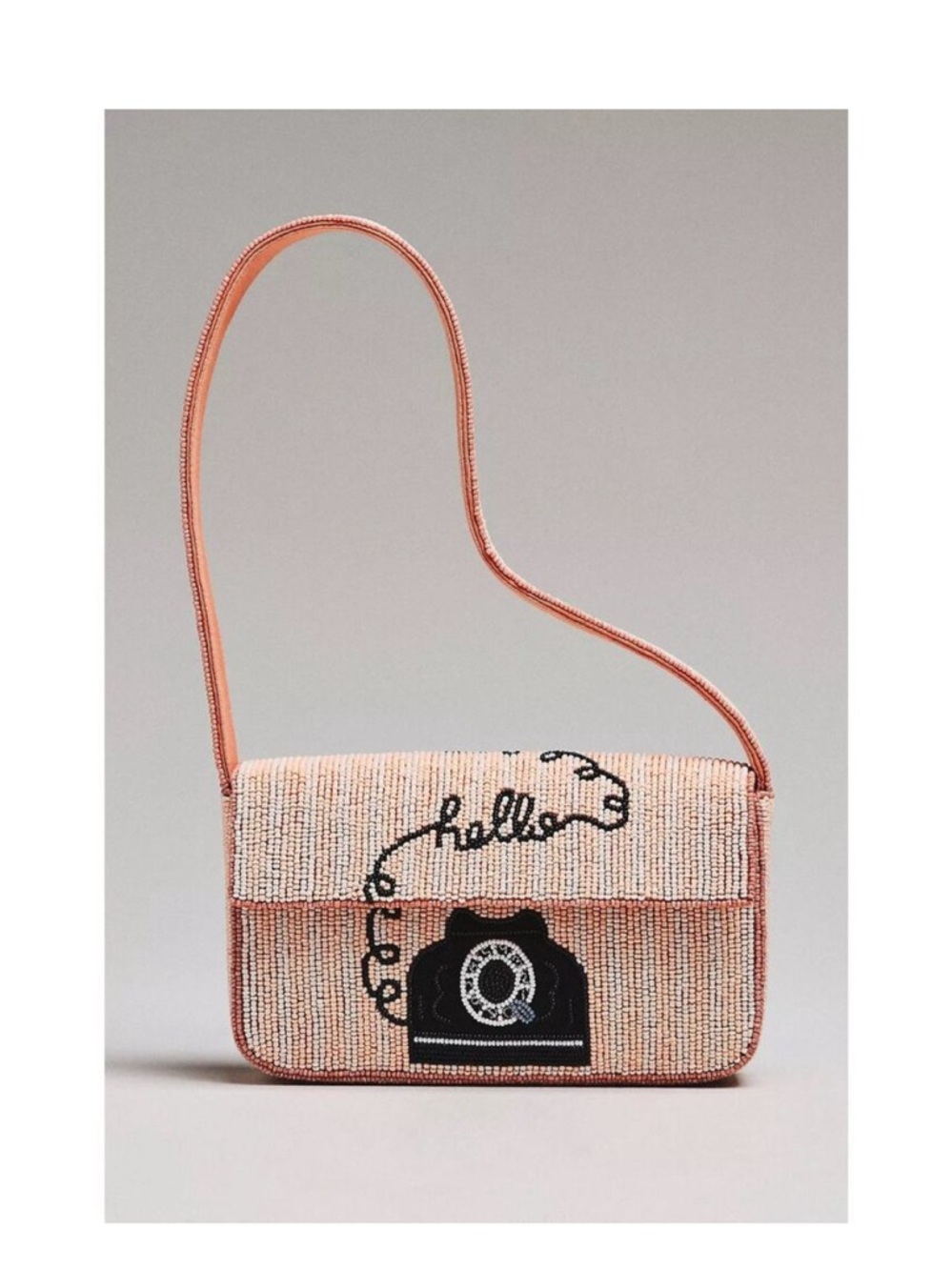Anthropologie The Fiona Beaded Bag: Call me Shoulder Bag Rotary Phone